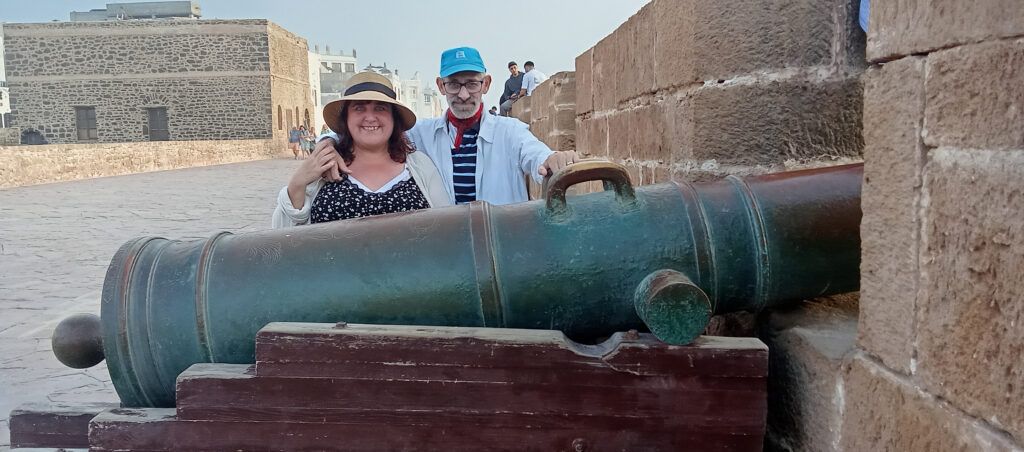 Un canon surlLes remparts d'Essaouira