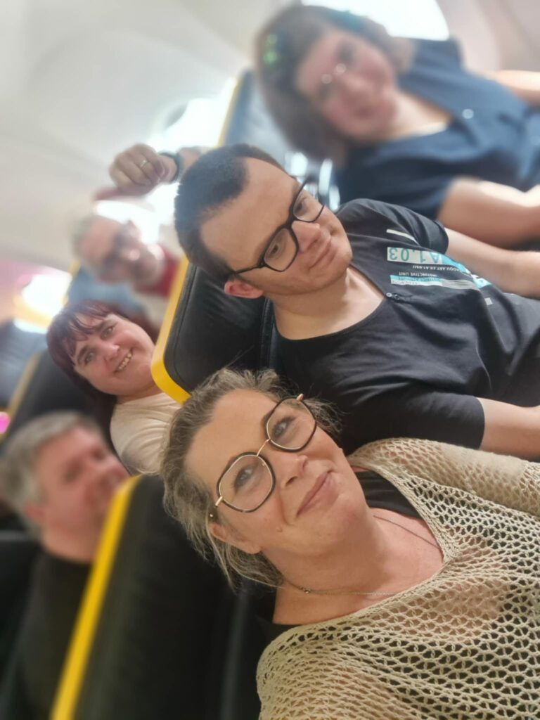 Dans l'avion